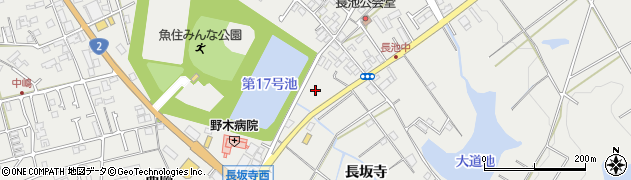 兵庫県明石市魚住町長坂寺1114周辺の地図