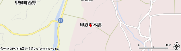 広島県三次市甲奴町本郷周辺の地図