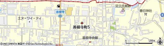 大阪府東大阪市善根寺町5丁目周辺の地図