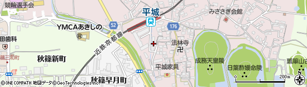 奈良県奈良市山陵町2070周辺の地図