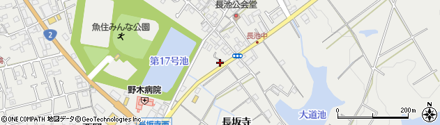 兵庫県明石市魚住町長坂寺1112周辺の地図