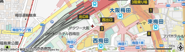 大阪府大阪市北区梅田周辺の地図