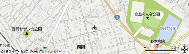 兵庫県明石市魚住町清水90周辺の地図