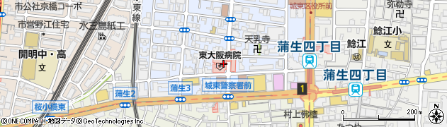 東大阪病院周辺の地図