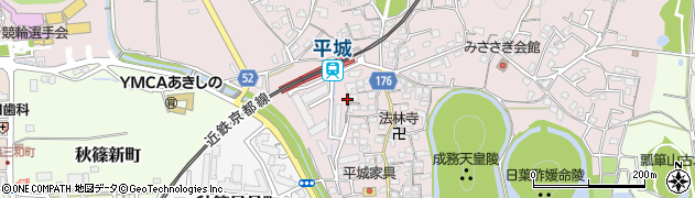 奈良県奈良市山陵町242周辺の地図