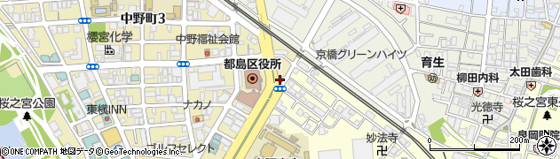 日本経済新聞　株式会社大毎・上町都島支店周辺の地図