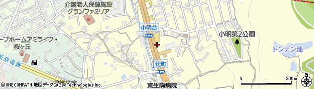 大阪王将 東生駒店周辺の地図