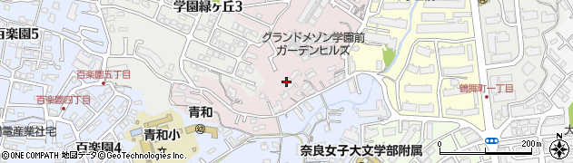 奈良県奈良市学園新田町周辺の地図