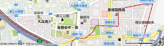 大阪府大阪市北区大淀南周辺の地図