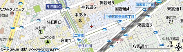 兵庫県神戸市中央区国香通6丁目周辺の地図