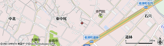 愛知県豊橋市老津町東中尾2周辺の地図