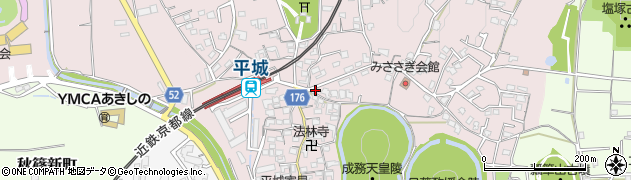 奈良県奈良市山陵町1972周辺の地図