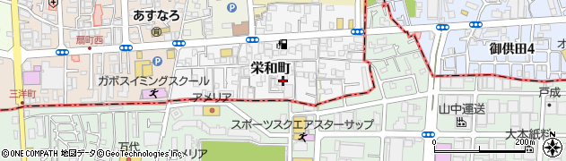 大阪府大東市栄和町9周辺の地図