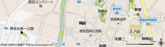 愛知県豊橋市野依町郷道周辺の地図