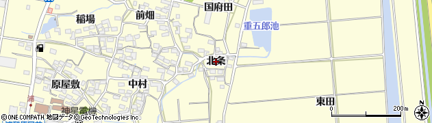 愛知県田原市浦町（北条）周辺の地図