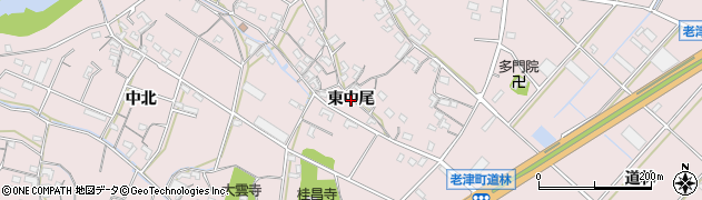 愛知県豊橋市老津町（東中尾）周辺の地図