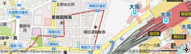 セイワパーキング新梅田シティ第１駐車場周辺の地図
