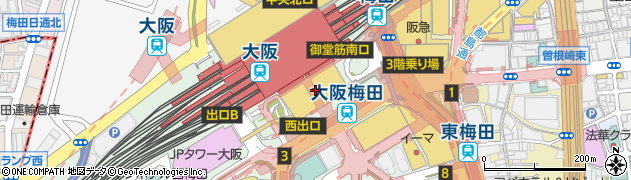大丸梅田店周辺の地図