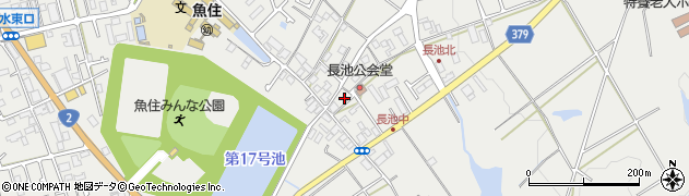 兵庫県明石市魚住町長坂寺1176周辺の地図