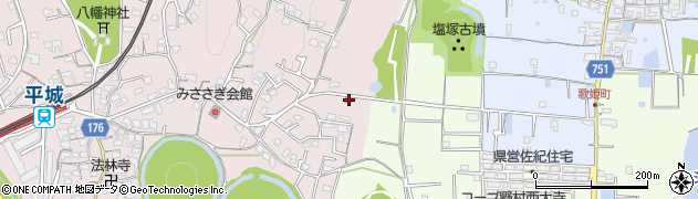 奈良県奈良市山陵町368周辺の地図