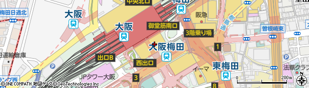 KOREAN BISTRO SO 大丸梅田店周辺の地図