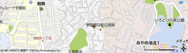 奈良県奈良市学園朝日町周辺の地図
