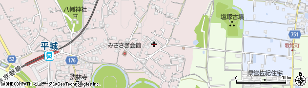 奈良県奈良市山陵町393周辺の地図