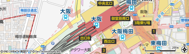 牛たん炭焼 利久 エキマルシェ大阪店周辺の地図