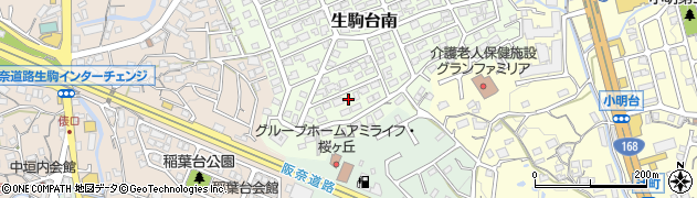 奈良県生駒市生駒台南252周辺の地図