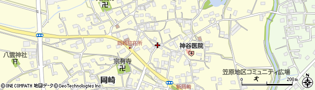 静岡県袋井市岡崎2405周辺の地図