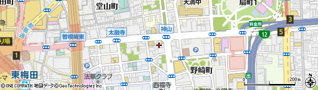 梅田ダンスルーム周辺の地図