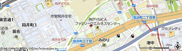 兵庫県神戸市中央区脇浜町周辺の地図