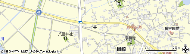 静岡県袋井市岡崎3287周辺の地図