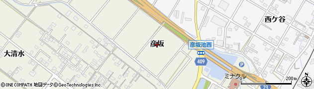 愛知県豊橋市大清水町（彦坂）周辺の地図