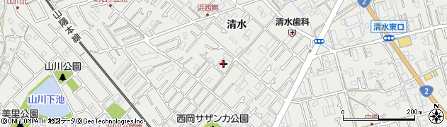 兵庫県明石市魚住町清水172周辺の地図