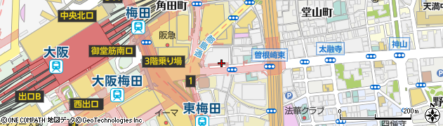 をぐら昆布梅田地下店周辺の地図