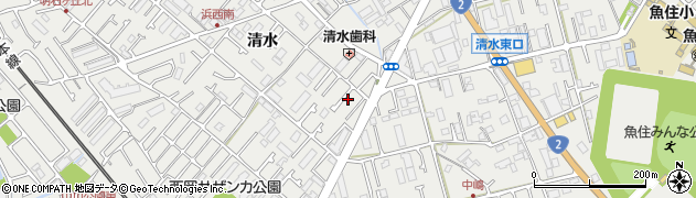 兵庫県明石市魚住町清水125周辺の地図