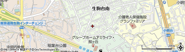奈良県生駒市生駒台南258周辺の地図
