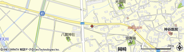 静岡県袋井市岡崎3210周辺の地図