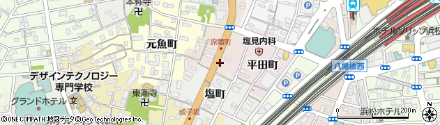 静岡県浜松市中央区旅籠町周辺の地図