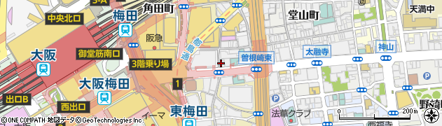 ビッグエコー 梅田中央店周辺の地図