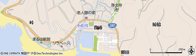 愛知県南知多町（知多郡）豊浜（豊浦）周辺の地図