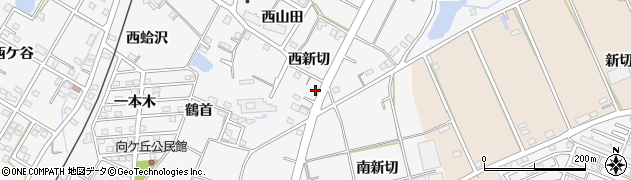 愛知県豊橋市植田町西新切18周辺の地図