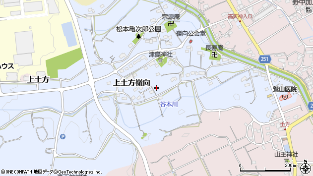 〒437-1435 静岡県掛川市上土方嶺向の地図