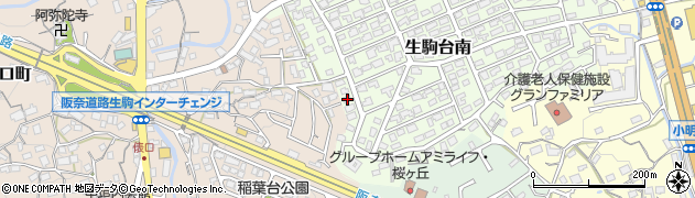奈良県生駒市生駒台南205周辺の地図