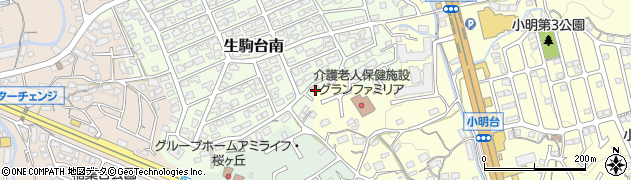 奈良県生駒市生駒台南6周辺の地図