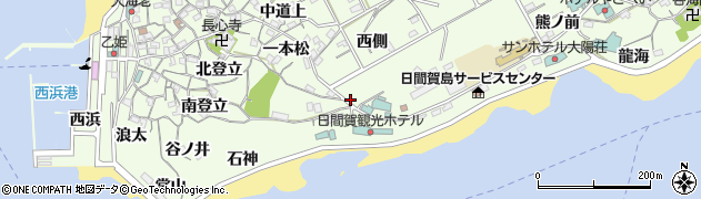 愛知県南知多町（知多郡）日間賀島（山神東）周辺の地図