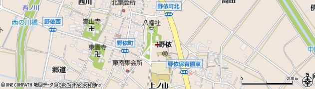 愛知県豊橋市野依町（八幡）周辺の地図
