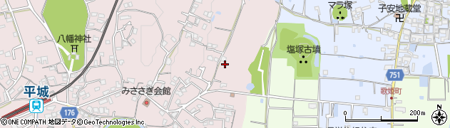 奈良県奈良市山陵町740周辺の地図