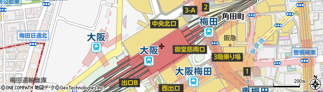 銀座かねまつ　大丸梅田店周辺の地図